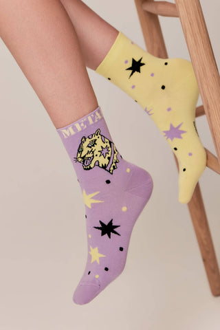 Socks Cotton Conte Happy 386 - Glam Metal - By Baano
