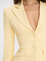 Quinne Butter Yellow Slim-fit Blazer Miss Circle