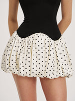 Dahliana Polka Dot Bubble Hem Corset Mini Dress Miss Circle
