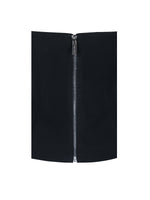 Quinette Black Peplum Top with Beaded Asymmetrical Cape Miss Circle