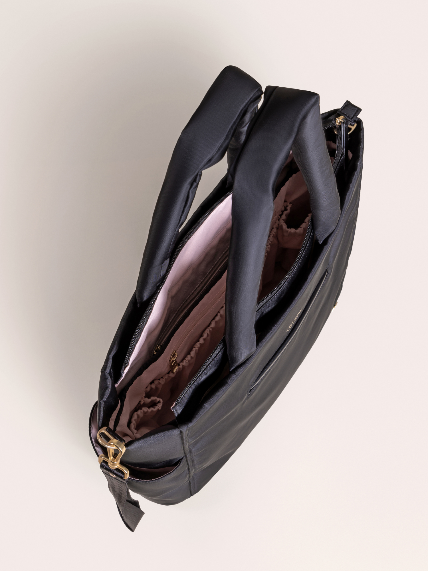 Utility-Strap Tote Diaper Bag - Black - By Baano