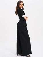 Aleeza Black Wide Leg Suit Pants Miss Circle