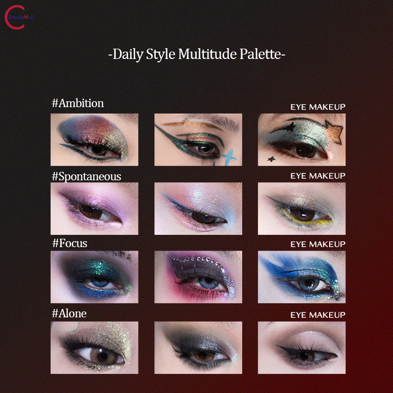 CHEERYEP (QIANYAN) 16-Color Natural Star Eye Shadow Palette - 08#Ambition