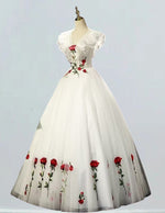 Ivory Lace V-Neck Evening Gown | Elegant Prom & Bridesmaid Dress