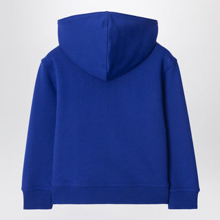 Electric Blue Cotton Hooded Sweatshirt With EKD Logo - By Baano