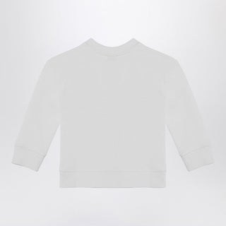 White Sweatshirt With Logo Print