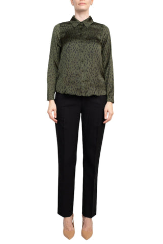 Truth Collar Neck Long Sleeve Front Button Down Blouse - Glamourous Grace