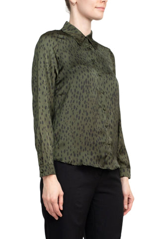 Truth Collar Neck Long Sleeve Front Button Down Blouse - Glamourous Grace