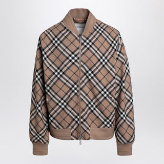 Check Pattern Zipped Cardigan - By Baano