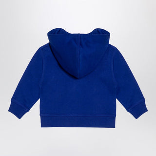 Electric Blue Cotton Hooded Sweatshirt With EKD Logo - By Baano