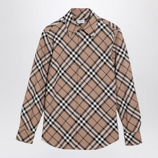 Check Pattern Wool Blend Shirt - By Baano