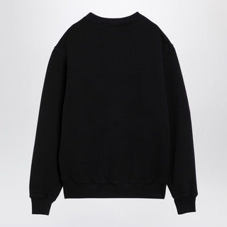 Black Cotton Crew-neck Sweatshirt With Logo - By Baano