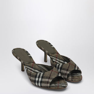 Mews Mule With Check Pattern - By Baano