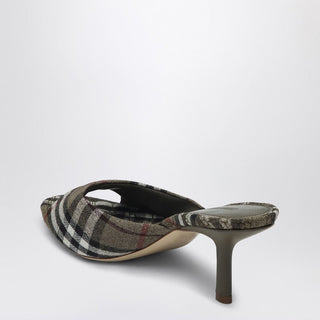 Mews Mule With Check Pattern - By Baano