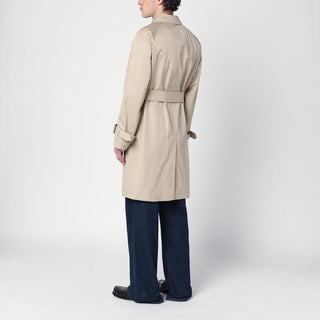 Beige Cotton Trench Coat With Belt - By Baano