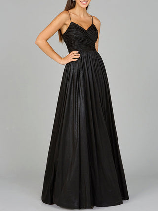 High Slit Metallic Jersey Dress - OUTLET - By Baano