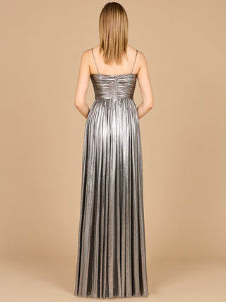 High Slit Metallic Jersey Dress - OUTLET - By Baano
