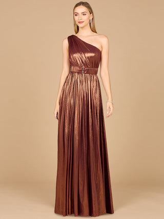 One Shoulder Metallic Dress - OUTLET - By Baano