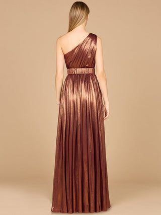 One Shoulder Metallic Dress - OUTLET - By Baano