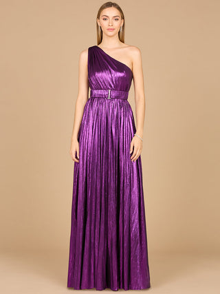One Shoulder Metallic Dress - OUTLET - By Baano