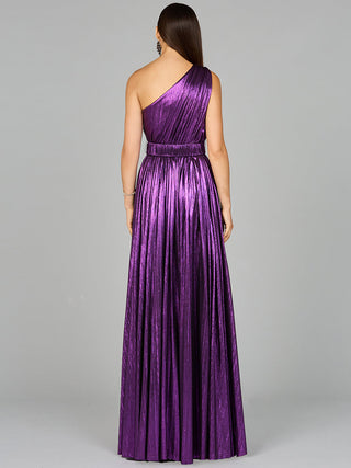 One Shoulder Metallic Dress - OUTLET - By Baano