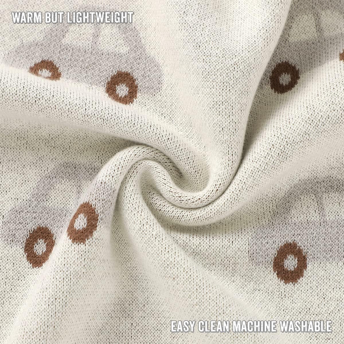 Whimsy Collection - Luxury 100% Cotton Knit Swaddle Baby Blanket - By Baano