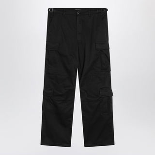 Black Cargo Pants In Cotton Blend - By Baano
