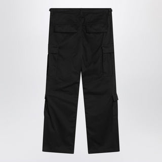 Black Cargo Pants In Cotton Blend - By Baano