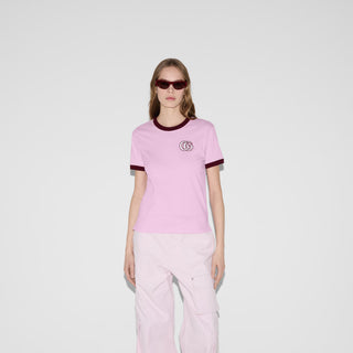 Embroidered cotton jersey T-shirt - By Baano