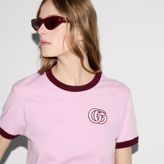 Embroidered cotton jersey T-shirt - By Baano