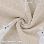 Whimsy Collection - Luxury 100% Cotton Knit Swaddle Baby Blanket Bleu La La