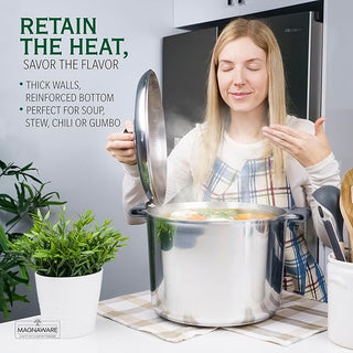 Stock Pot with Lid 18 Quarts - By Baano