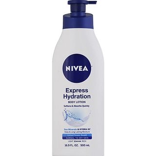 Nivea Body Lotion, Express Hydration, Lotus Flower Scent 16.9 Oz