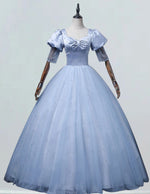 Blue square pleated ball gown prom dress pearl long ball gowns for prom women evening party dress