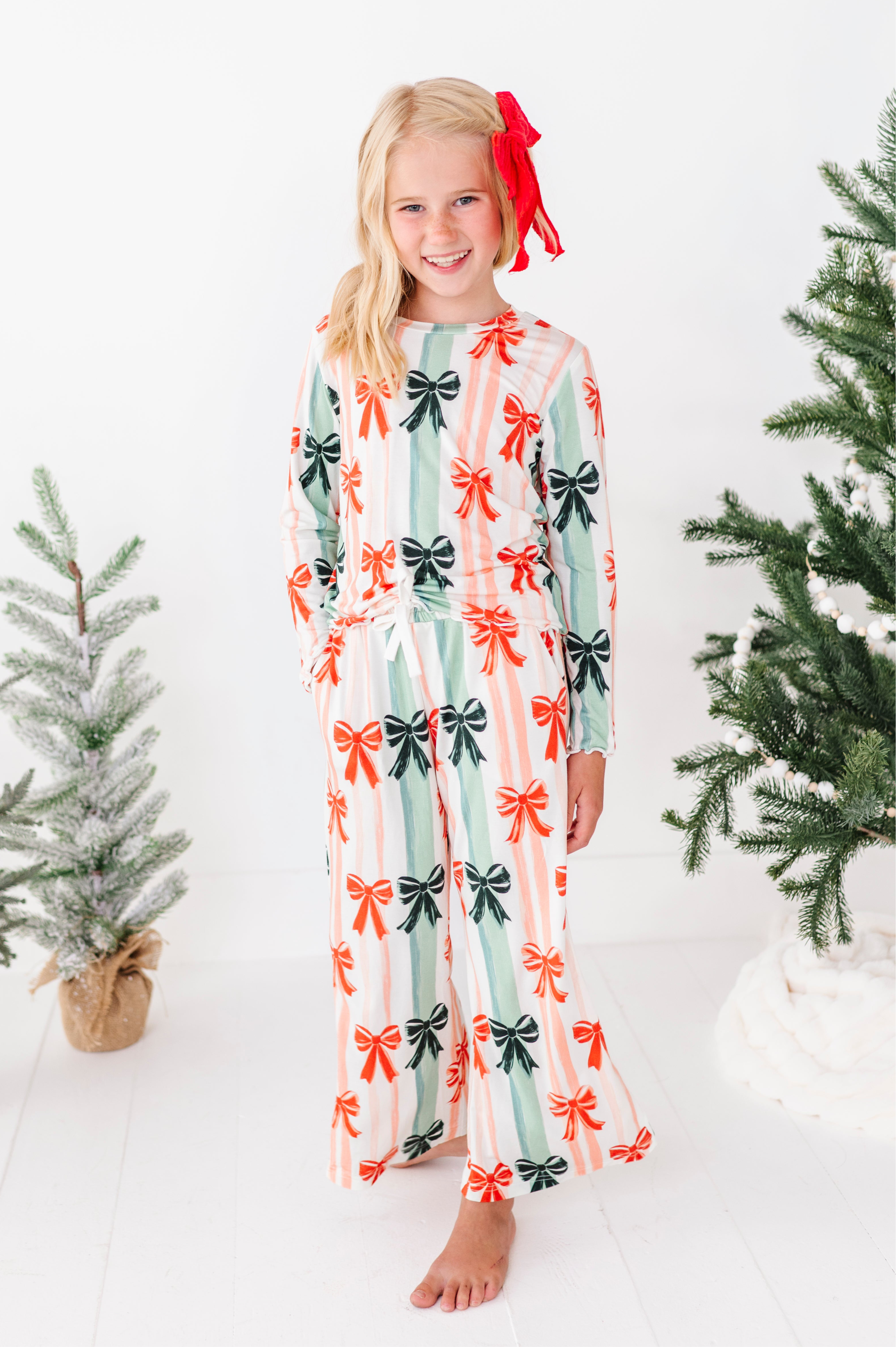 Bows | GIRLS WIDE-LEG SET - By Baano