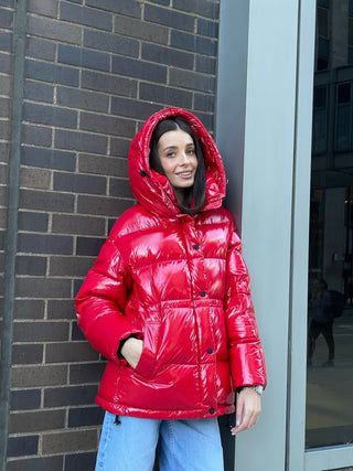 Gia Laqué Premium Down Hooded Jacket - By Baano