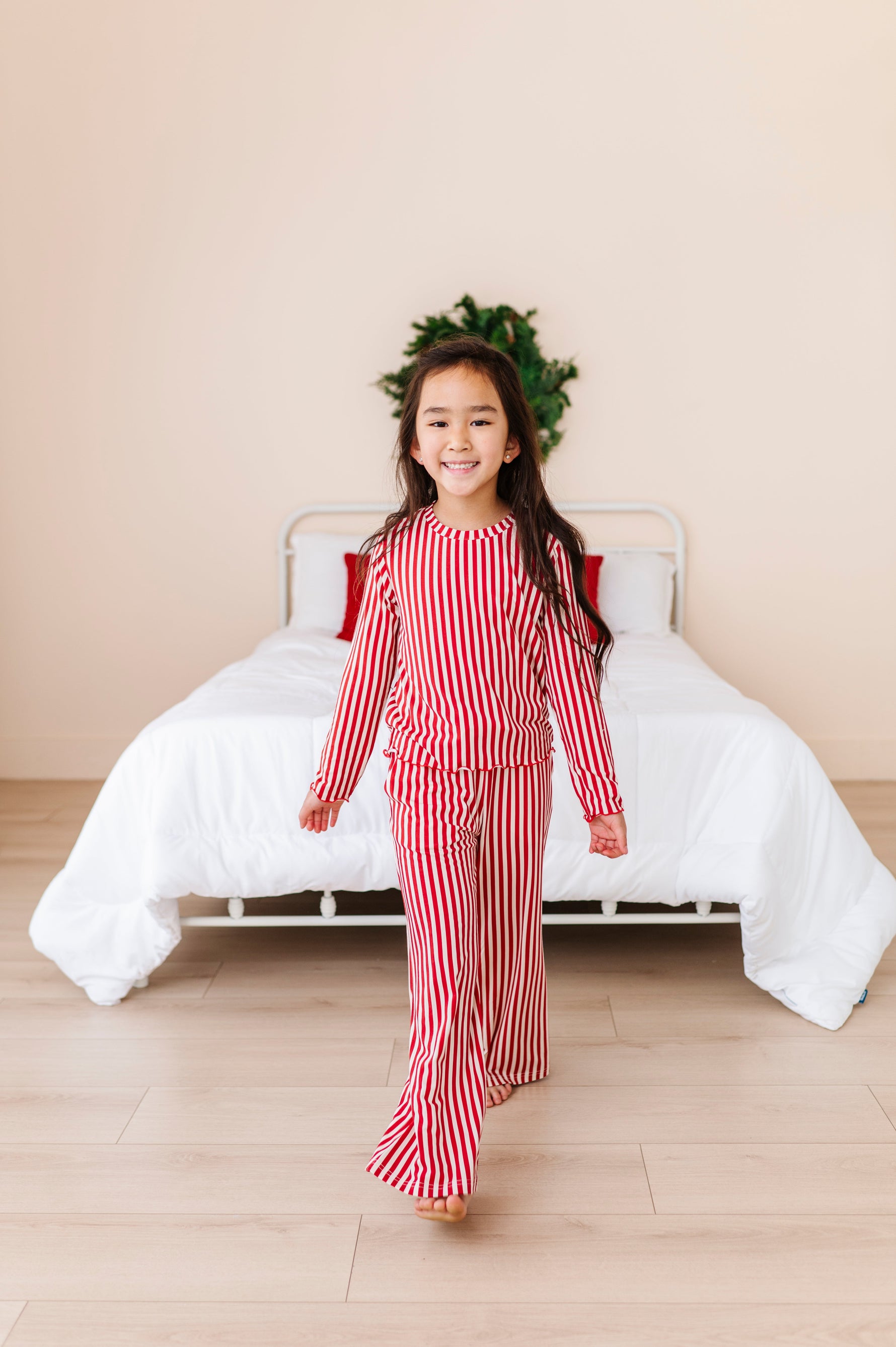 Red Stripes | GIRLS WIDE-LEG SET - By Baano
