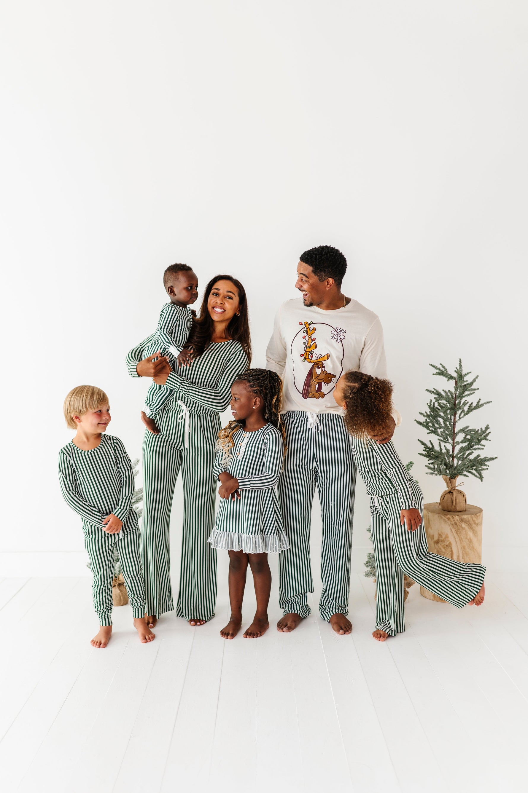 Green Stripes | GIRLS WIDE-LEG SET - By Baano