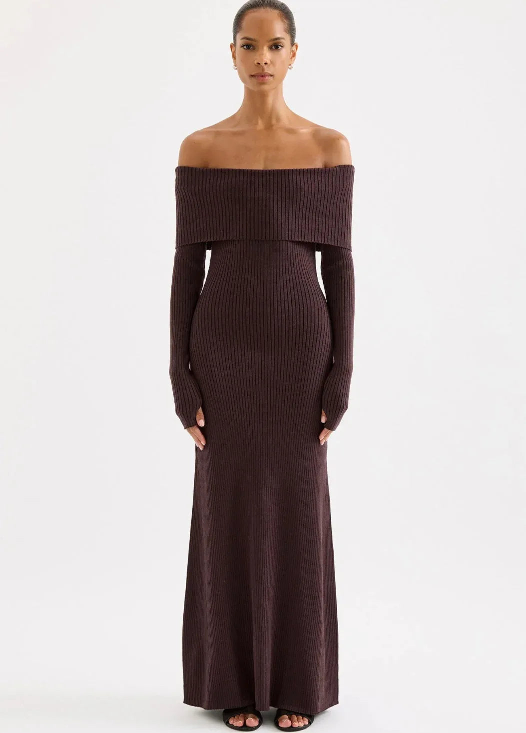 Krishna Off The Shoulder Knit Dress - Glamourous Grace