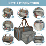 Mr. Peanut's Gold Series Big Apple XL Size Airline Compliant Double Expandable Pet Carrier - By Baano