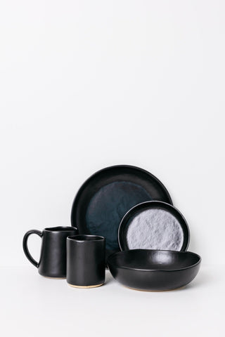 Dusk Appetizer Plate - Matte Black - Set of 6