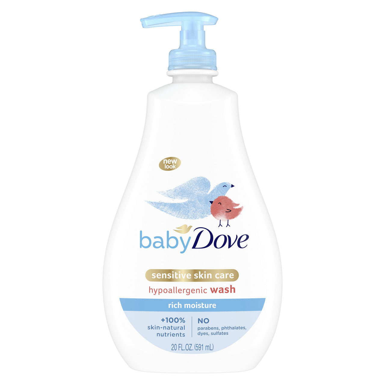 Baby Dove Sensitive Skin Care Wash Rich Moisture 20 Oz