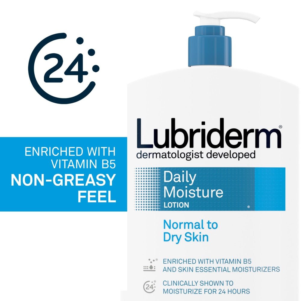Lubriderm Lotion, Daily Moisture, Normal To Dry Skin 24 Fl Oz