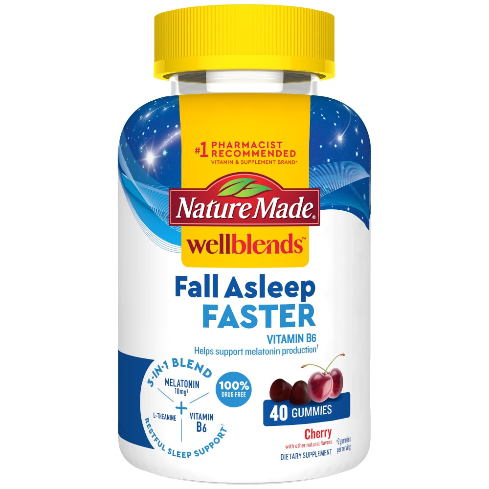 Nature Made Wellblends Cherry Fall Asleep Faster 40 Gummies