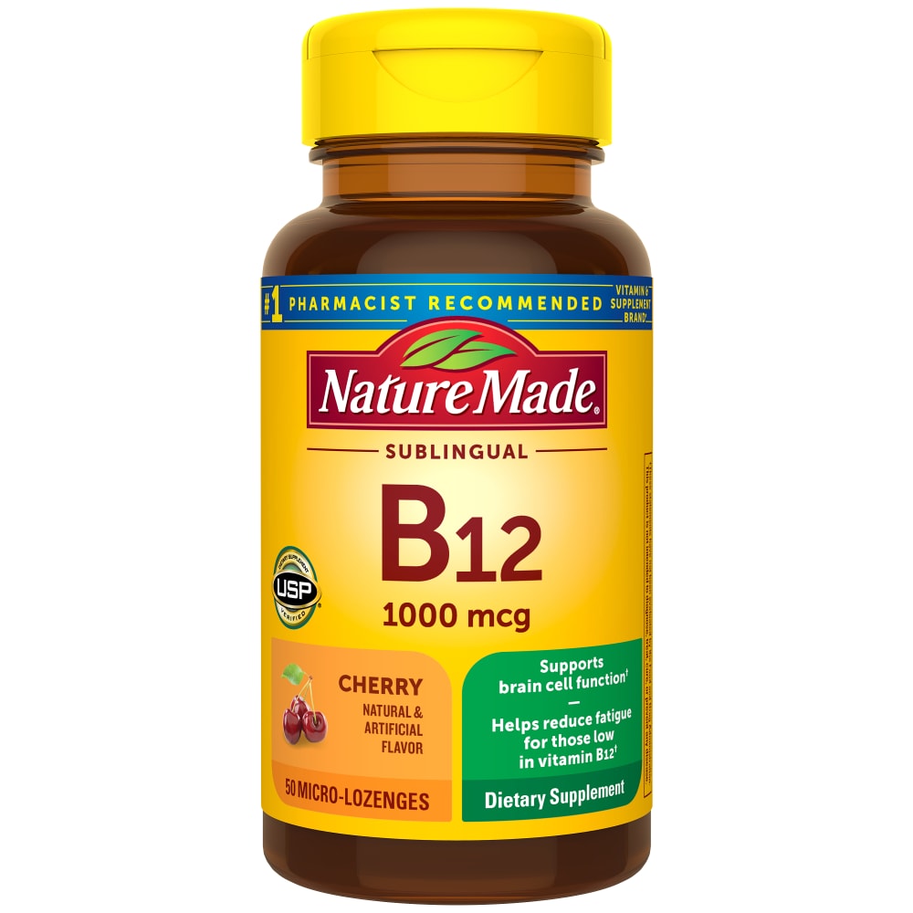 Nature Made Sublingual Vitamin B-12 1000 Mcg Lozenges, Cherry