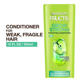 Fructis Garnier Grow Strong Conditioner, For Stronger, Healthier, Shinier Hair