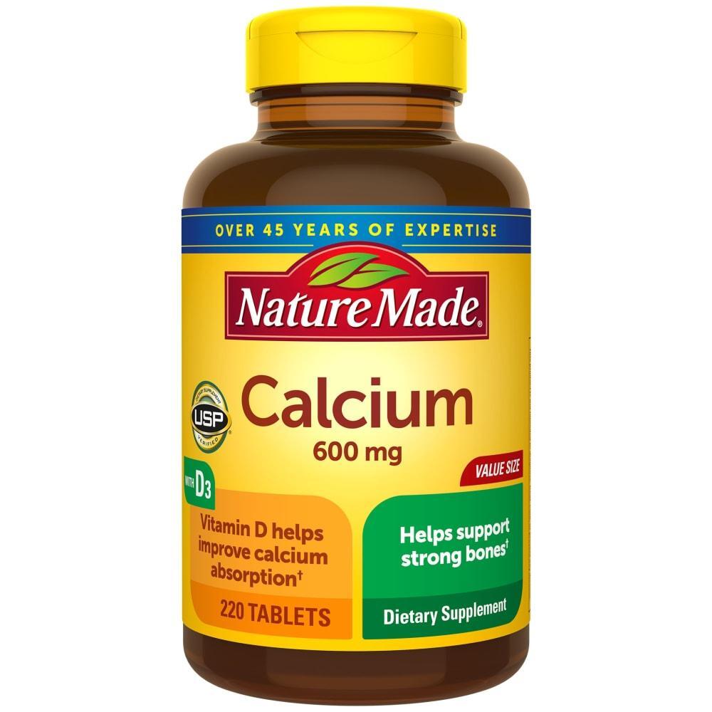 Nature Made Calcium, With D3, 600 Mg, Tablets, Value Size