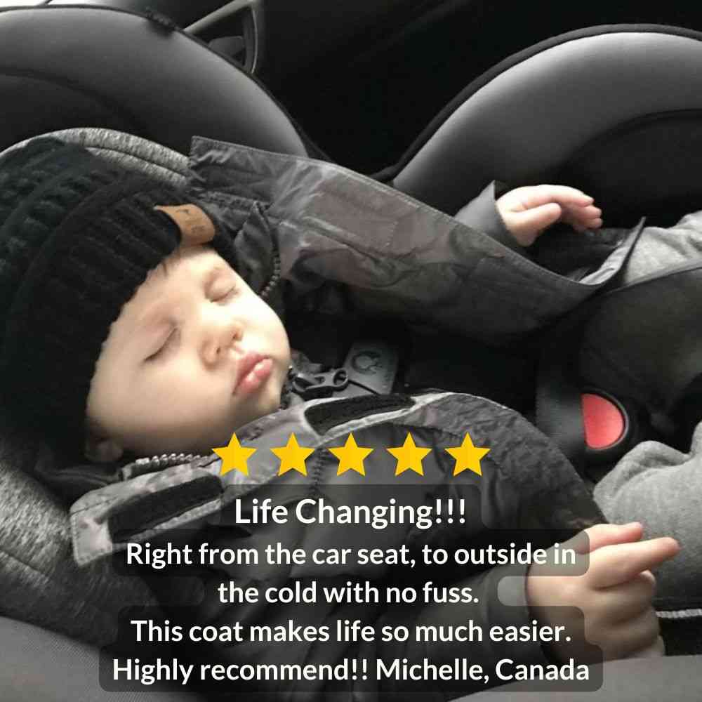 Car Seat Coat | The Road Coat Vegan - Platinum