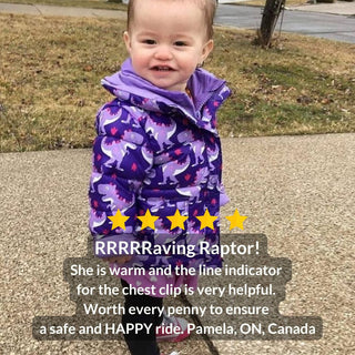 Car Seat Coat | The Road Coat Vegan - Purple Raptor