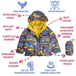 Car Seat Coat | The Road Coat Vegan - Construction Print